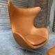Restored Arne Jacobsen Egg armchair and ottoman for Fritz Hansen, 1960s