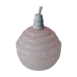 Hanging lamp of speckled pink clichy