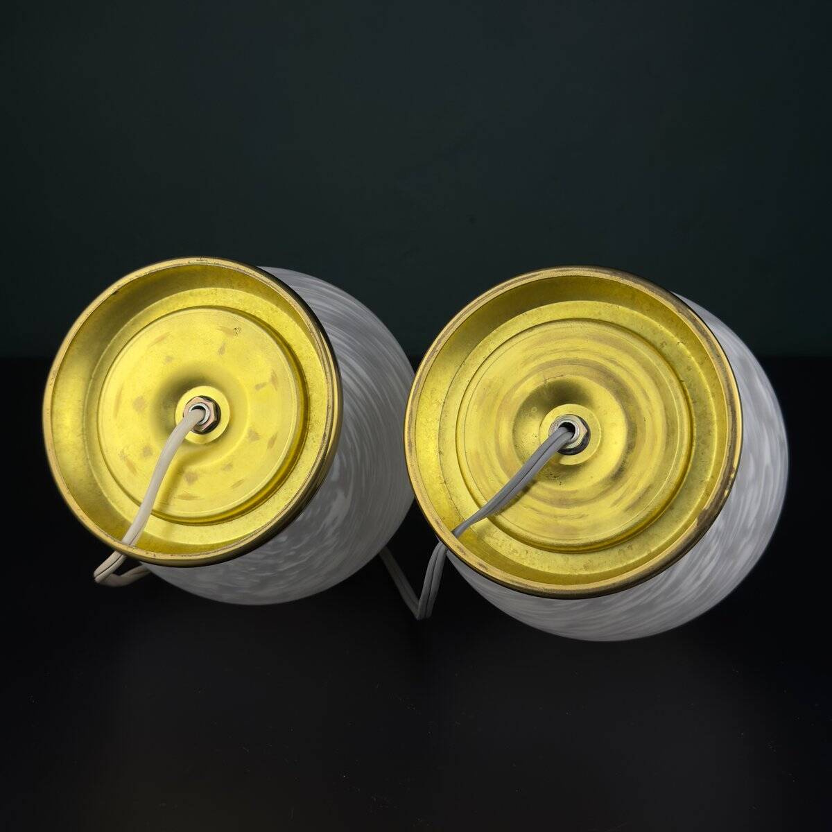 Lampes de table Vintage en verre de Murano, Italie, années 1970, lot de 2