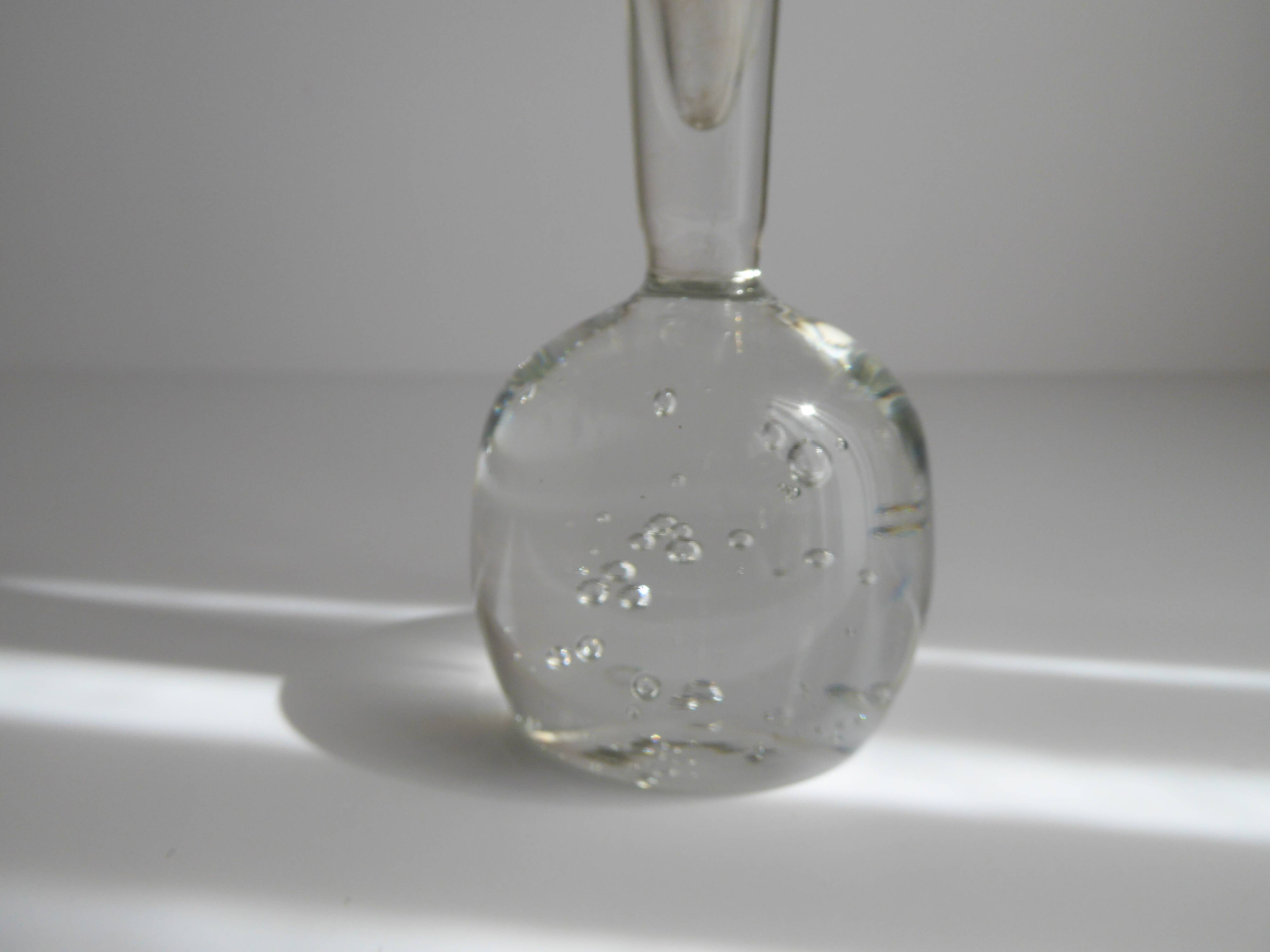 Soliflore vase in bubbled glass