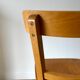 set of 4 Thonet bistro chairs in curved wood honey Mid-Century 50s
