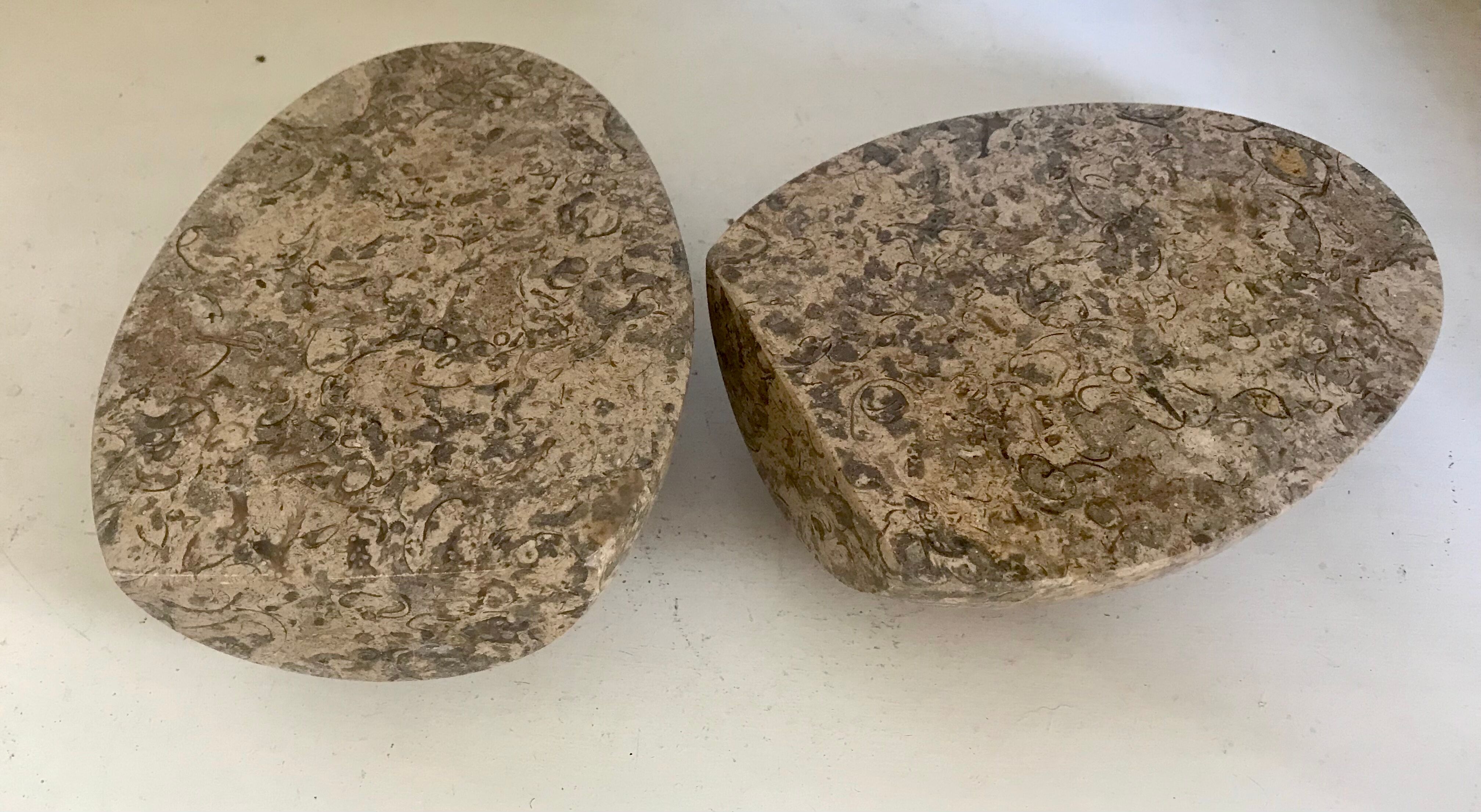 Pair of stone book clamts