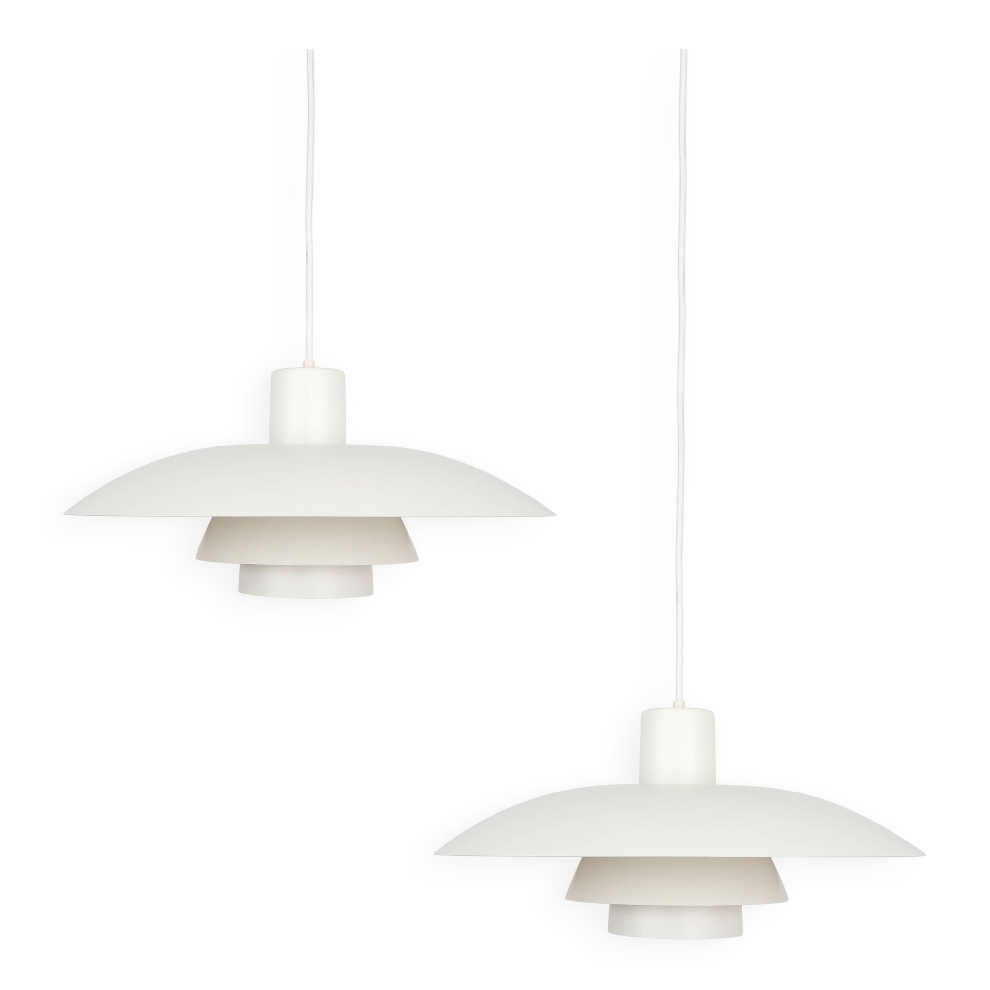 Pair of 2 vintage PH 4/3 lamps by Poul Henningsen, Louis Poulsen, 1966