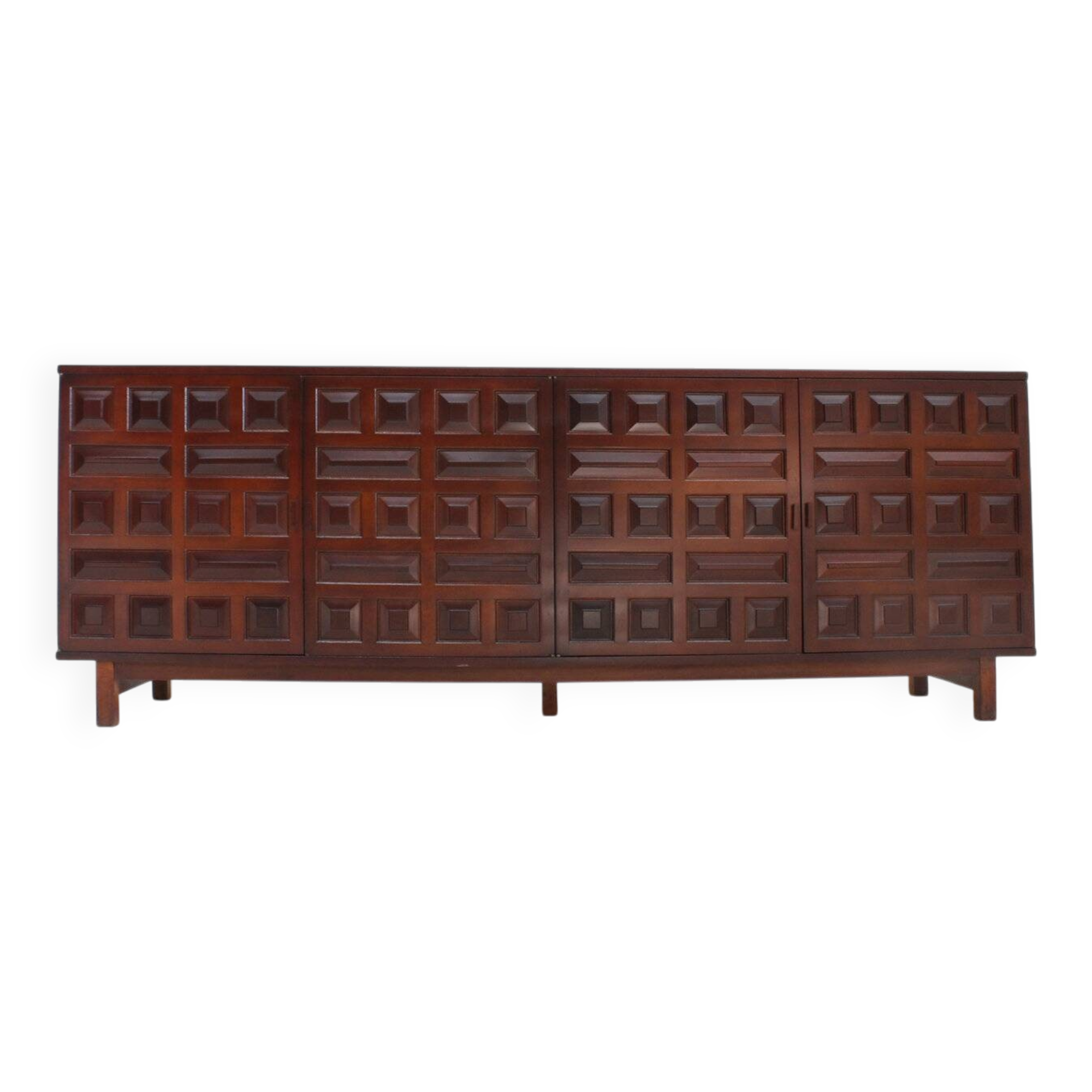 Vintage Spanish brutalist sideboard credenza