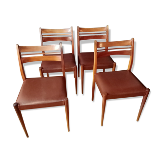 Quatre chaises danoises années 1960