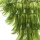 Green Murano Glass Petal Chandelier with Gold-Toned Support, Italy