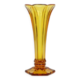 Petit Vase Luxval Ambre Américain 1935 VSL Art Déco