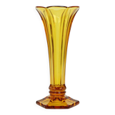 Small Luxval Vase Amber Américain 1935 VSL Art Deco