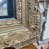 Gilded mirror in wood and stucco, 19th century, 60x88cm