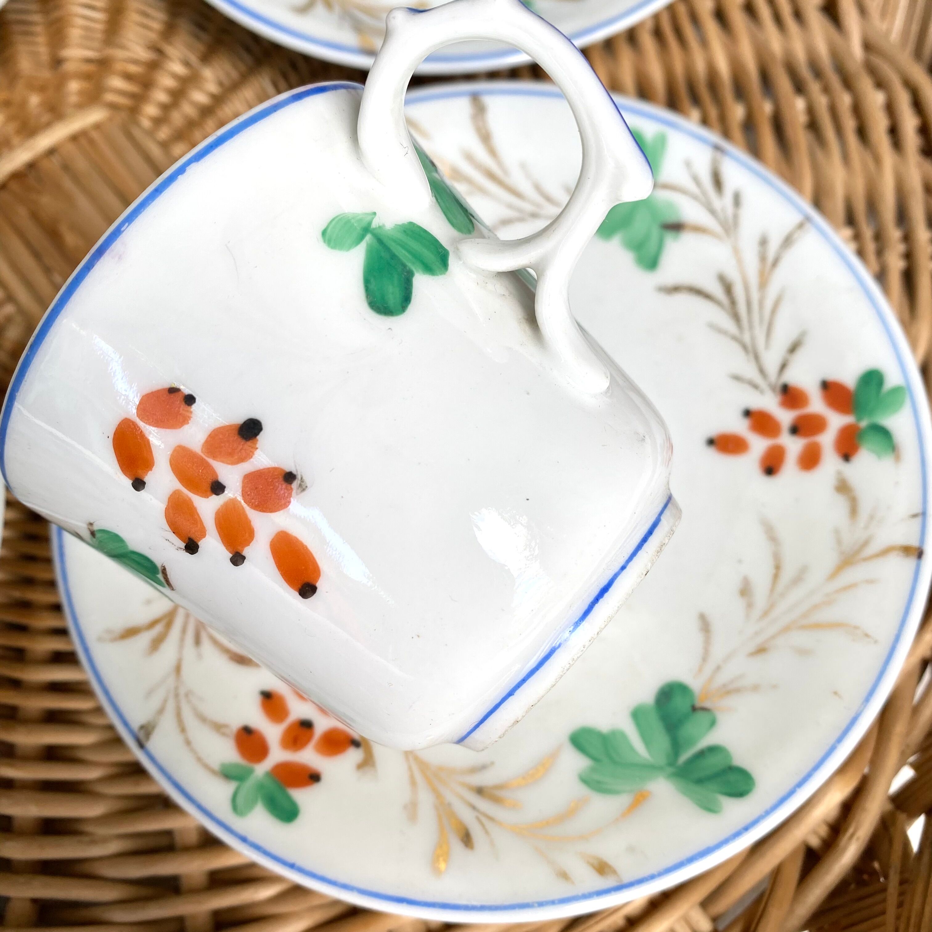 Antique porcelain coffee cups