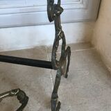 Pair of patinated brass channels