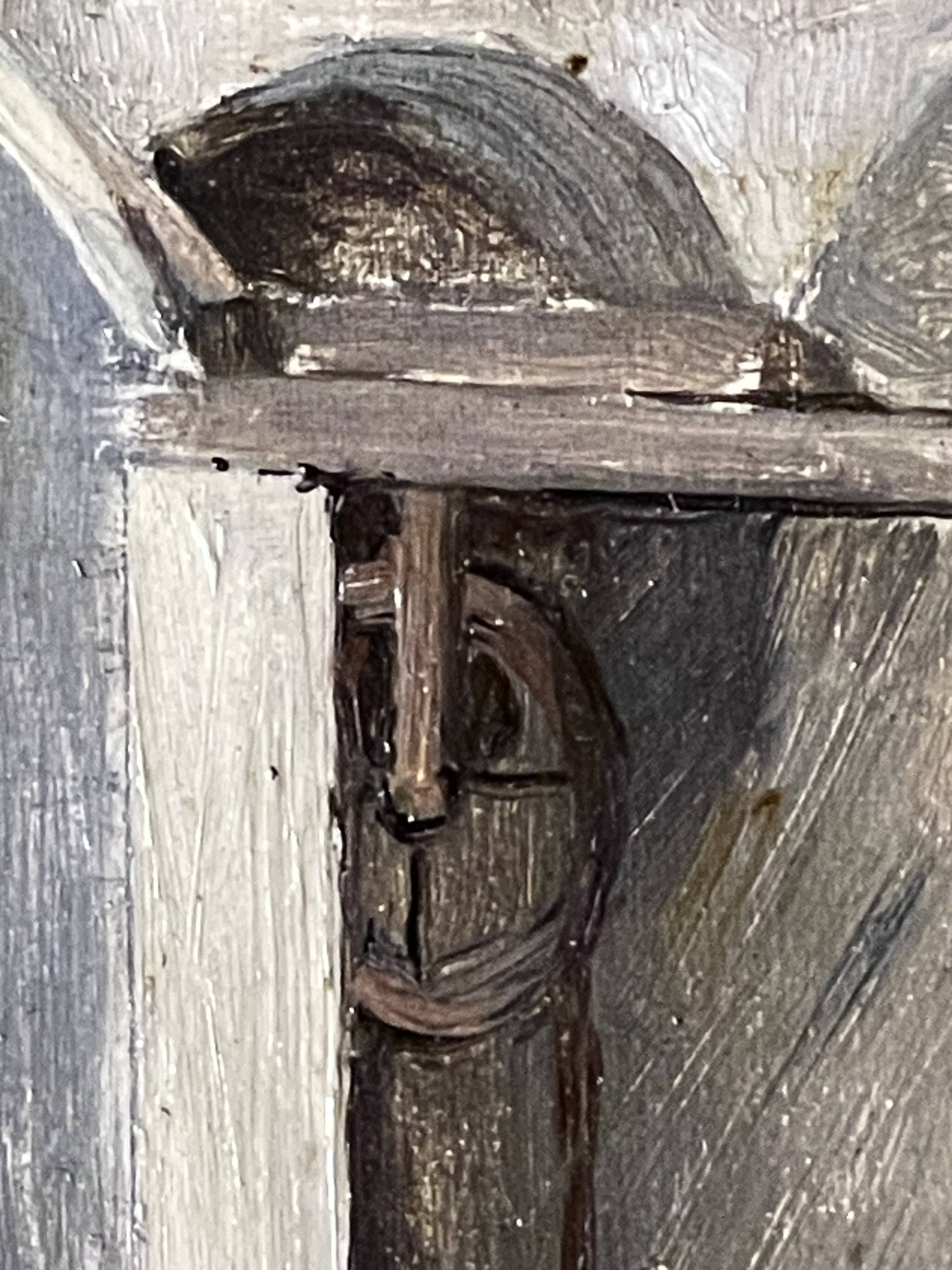 "The schoolboy at the fountain" old painting