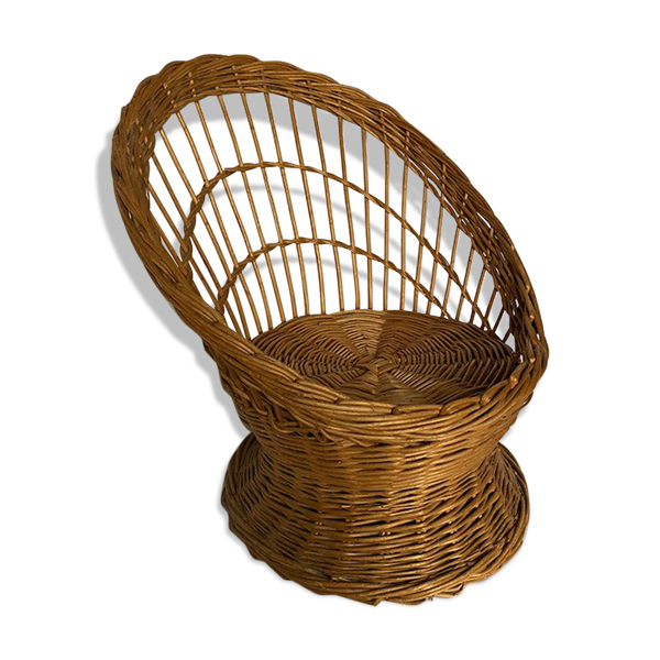 Fauteuil enfant rotin