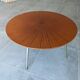 Vintage round coffee table in sun veneer – W. Germany, an