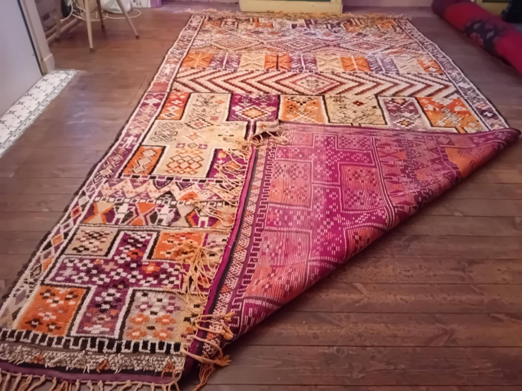 XXL handmade Berber rug 363x208cm