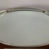 Vintage Italy tray in silver and gold metal