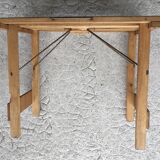 Folding wooden stool