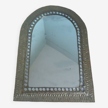 Oriental brass mirror 36x26