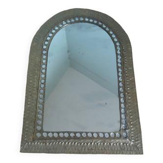 Oriental brass mirror 36x26