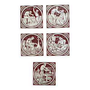 Lot de 5 carreaux john