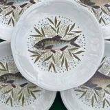 Gien - set of 5 fish plates