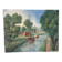 Canal stroll, oil on canvas signed