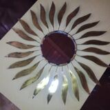 Mirror flower in brass 1970 62cm
