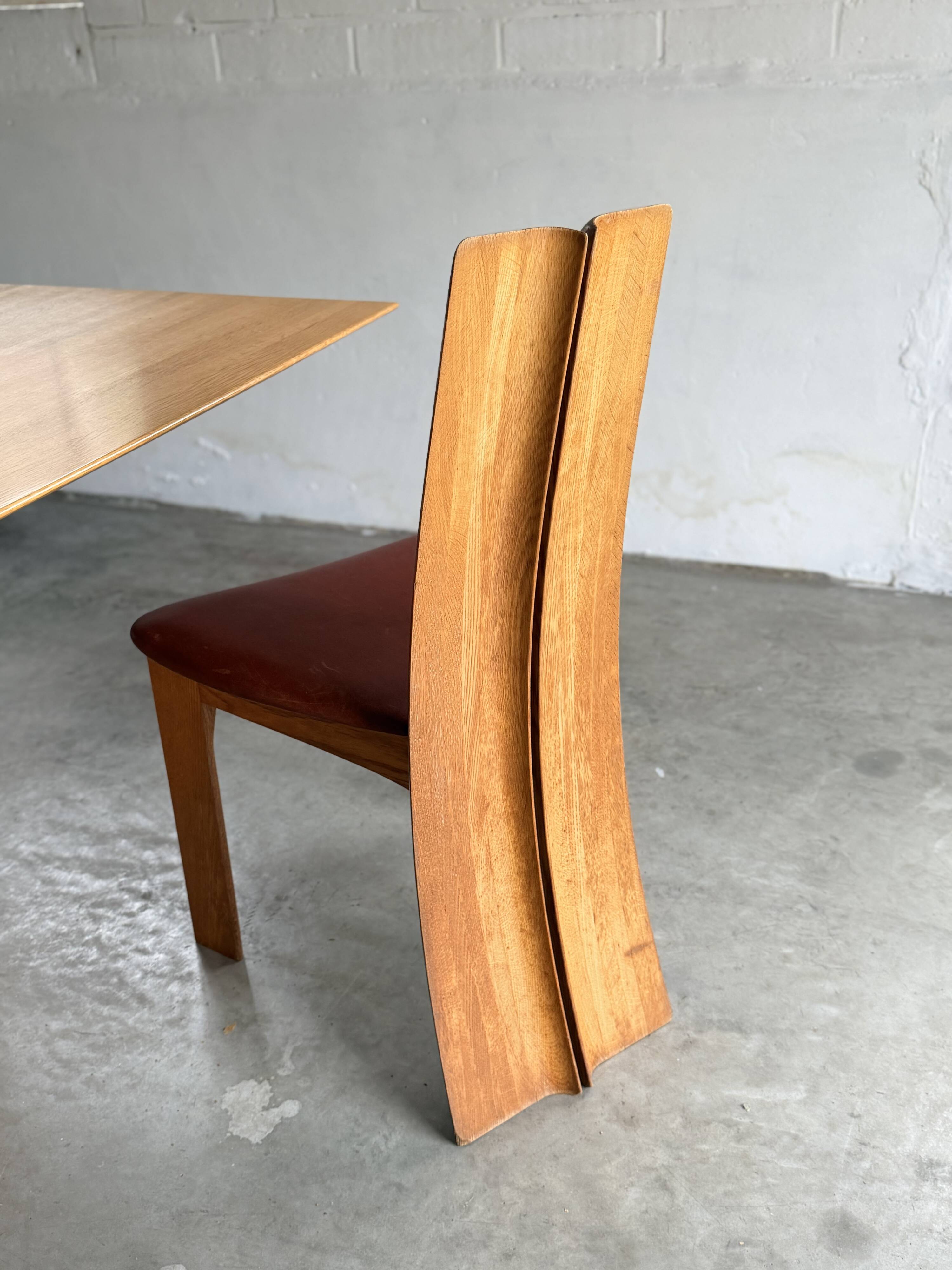 6 chaises à manger 'Orchid', Dries Van den Berghe, VDB -Pauvers, Belgique, 1985