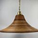 Pencil split reed rattan bamboo and brass pendant Lamp, 1970s