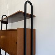 Freestanding wall unit with desk