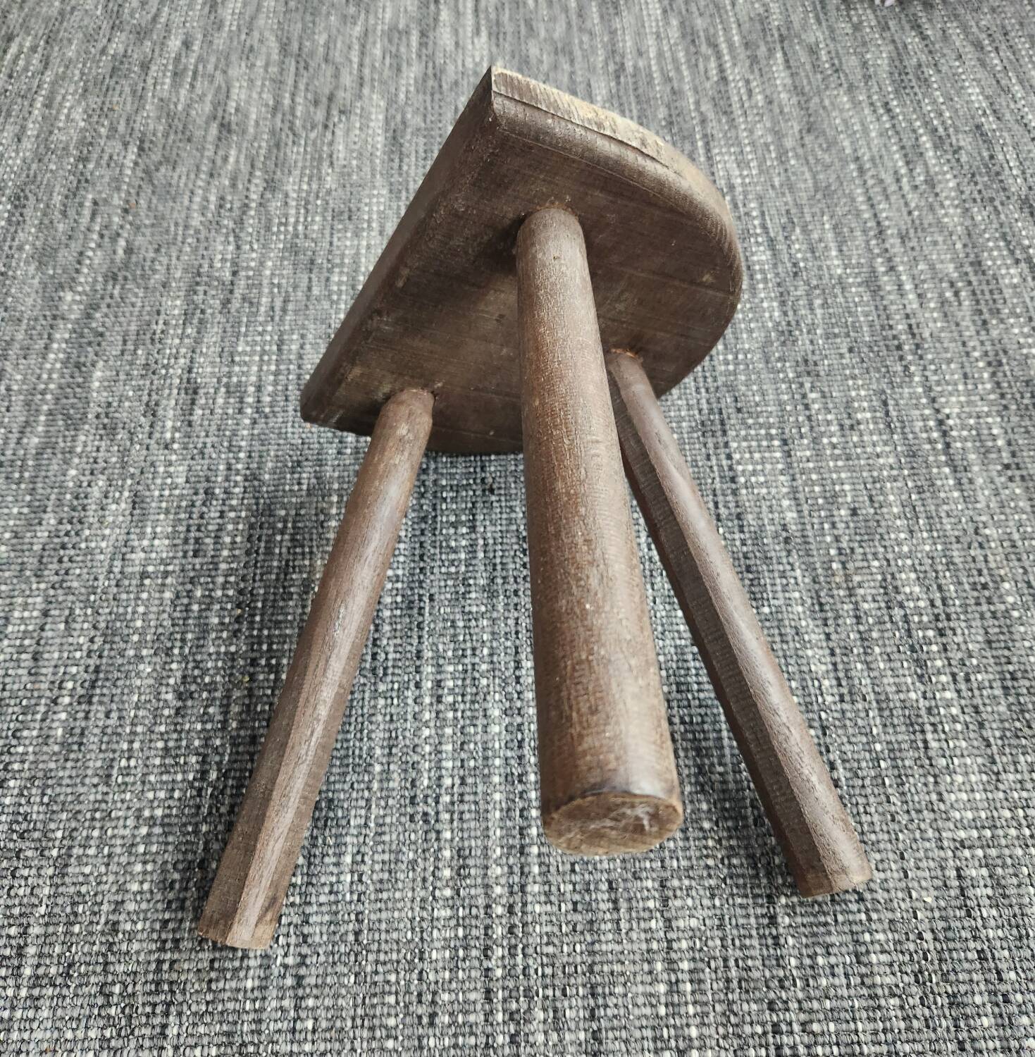 Vintage wooden tripod stool