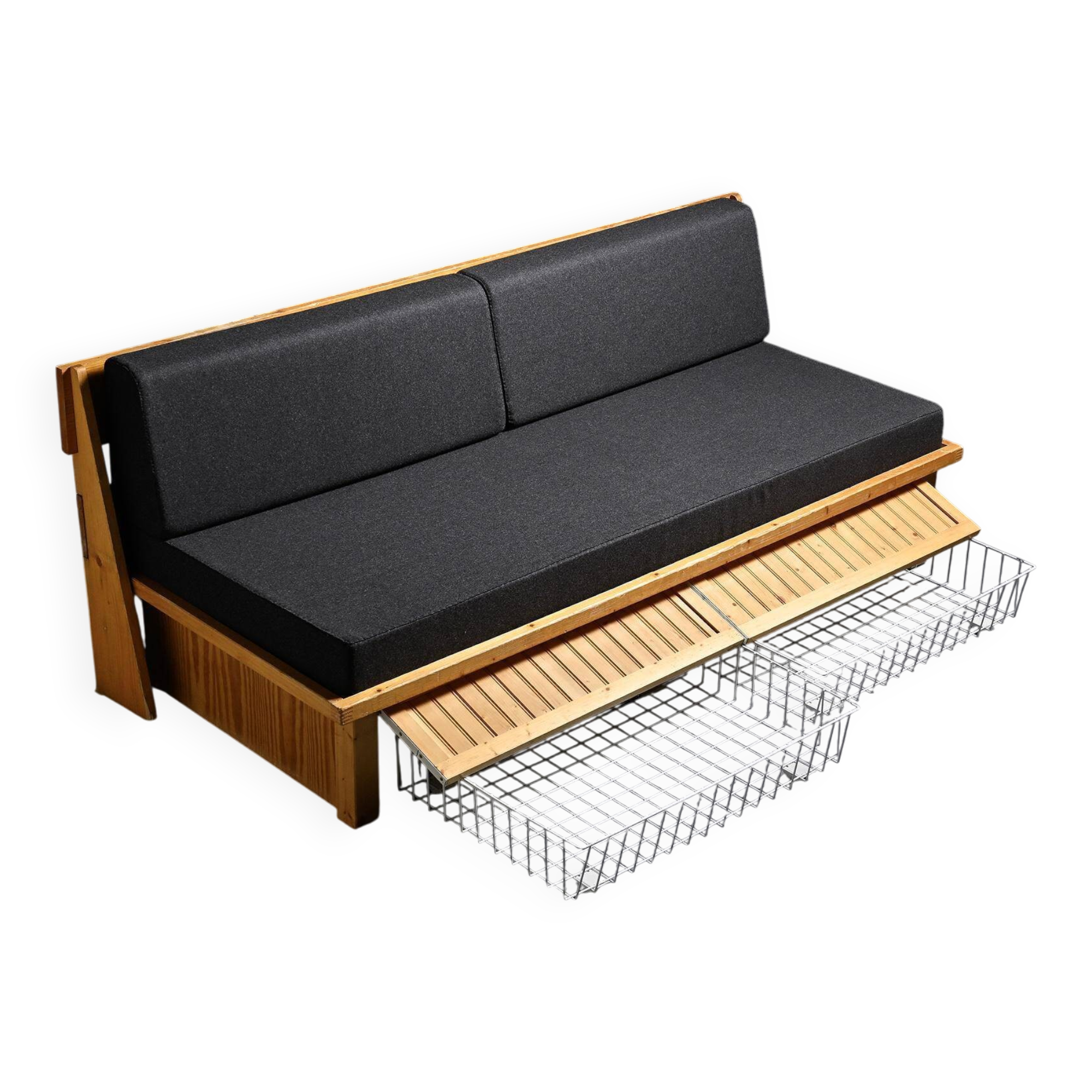 Banquette des Arcs avec dossier par Charlotte Perriand, circa 1973