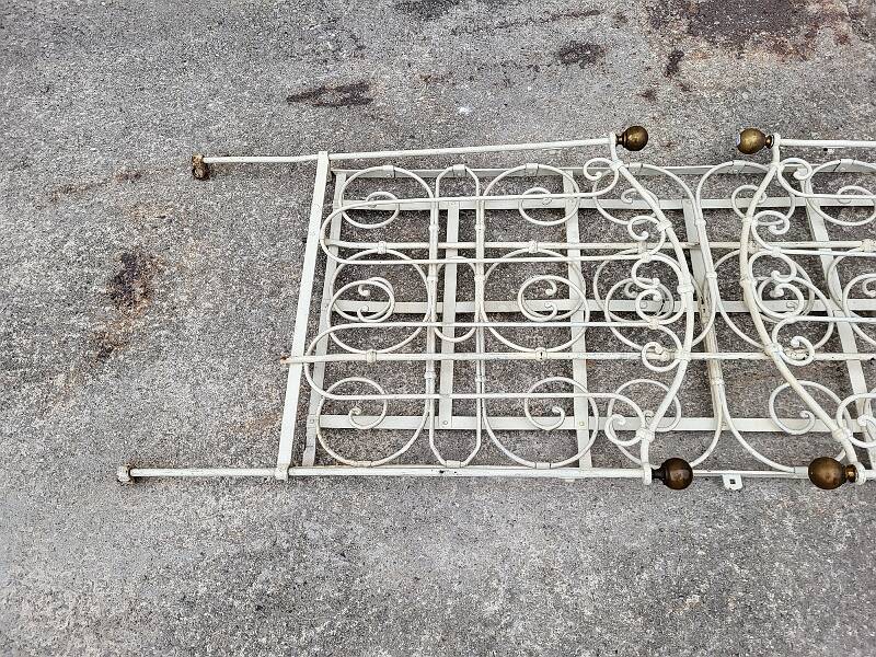 Small 2-tier metal and wooden stand 1960