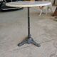 Table bistro marble top cast iron foot
