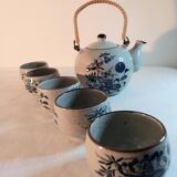 Oriental style tea set, teapot and five bowls