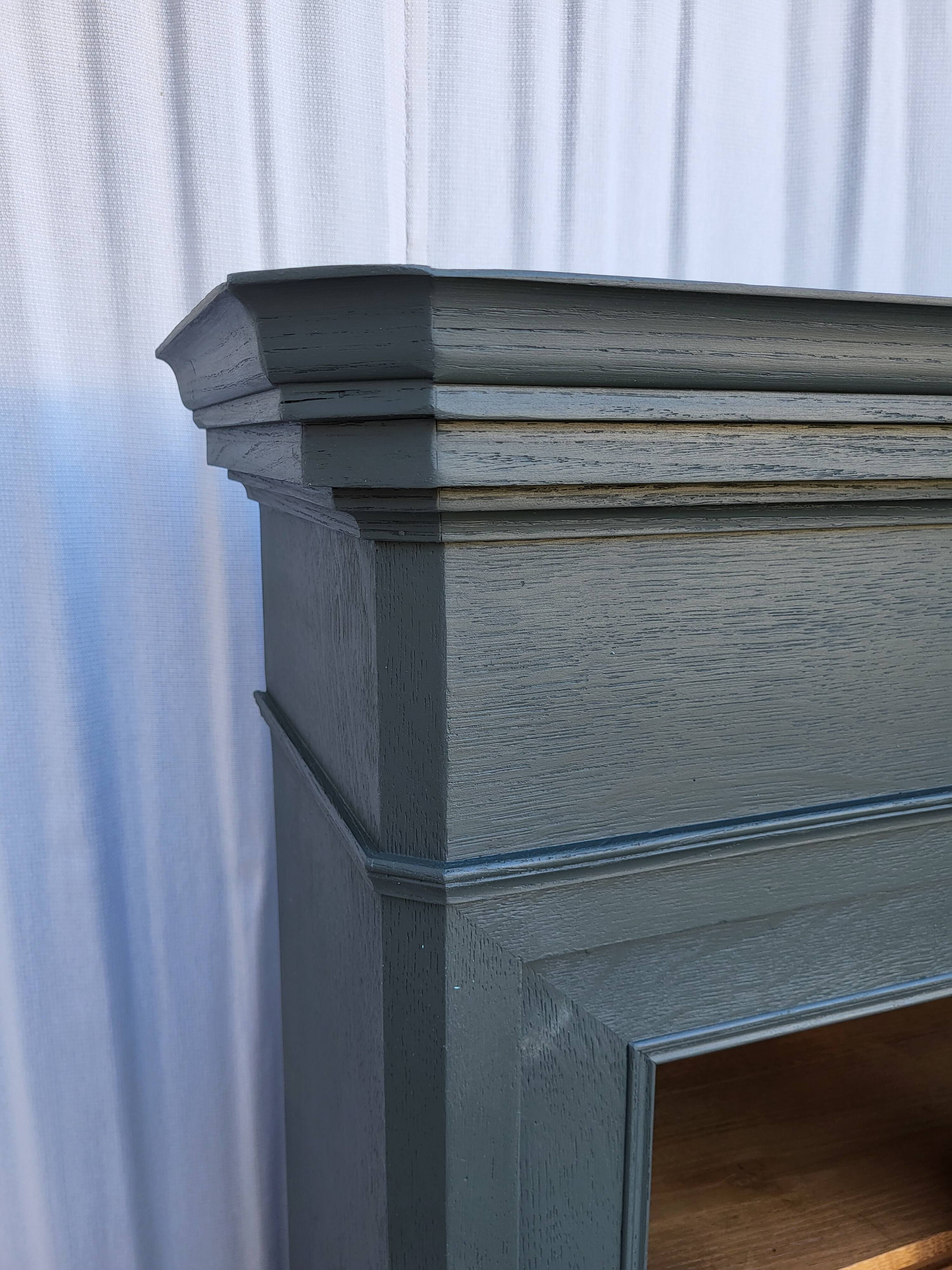 bookcase with 2 glass doors