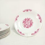7 assiettes plates fleuries Bavaria
