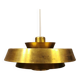 A mid-century Danish hanging lamp in solid brass by Jo Hammerborg for Fog & Mørup.