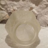 Art Deco molded and satin-finished glass vase, circa 1930