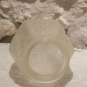 Art Deco molded and satin-finished glass vase, circa 1930