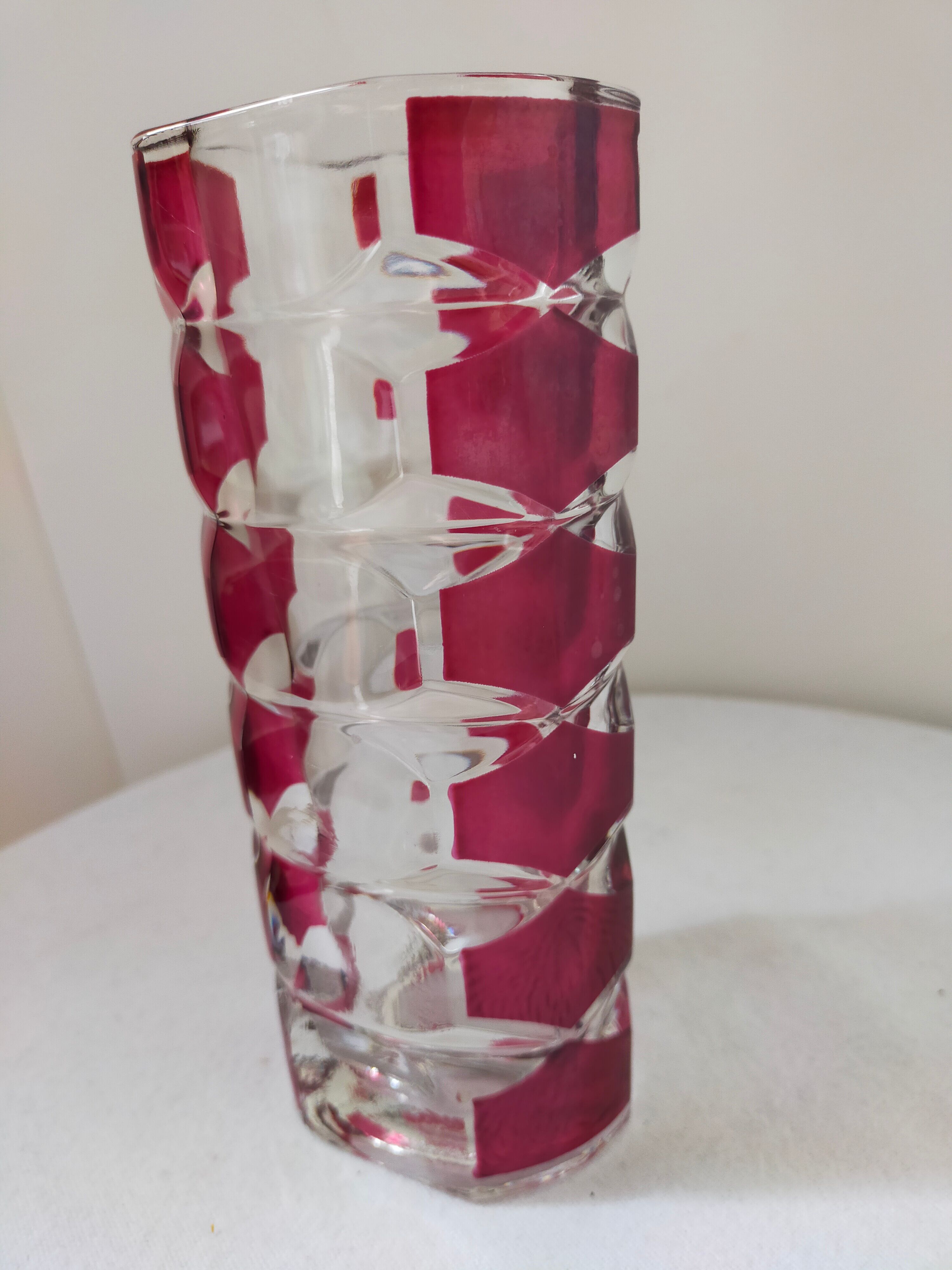 Glass art deco vase