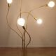 Vintage model F415 floor lamp in gold metal, Saint Germain Lumière edition, 1970