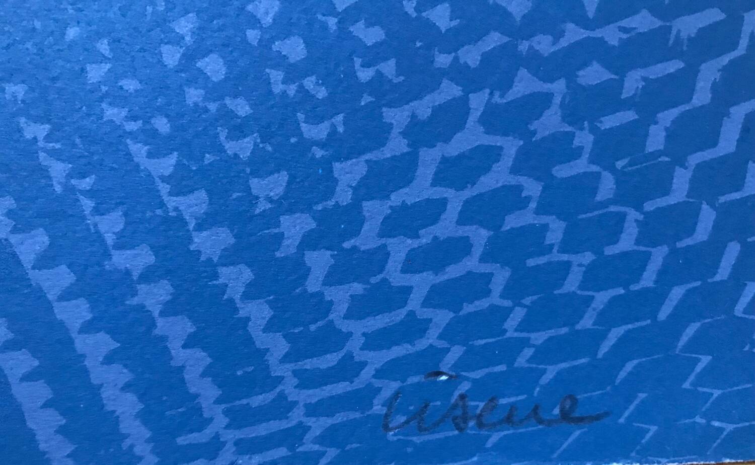 Composition, circa 1990. lithograph signed by claude viseux (1927-2008)