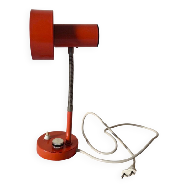 Lampe à poser orange année 70