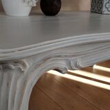 Coffee table in whitened solid oak