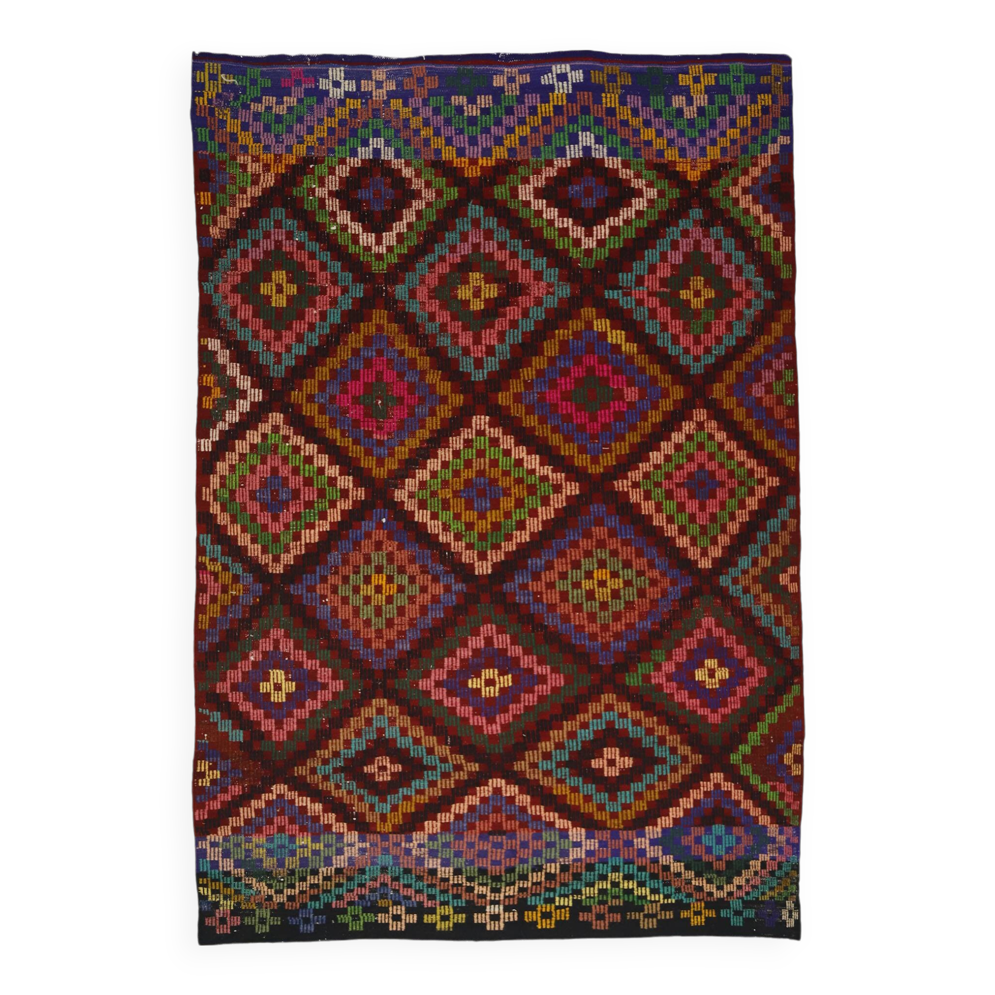 Unique Handwoven Vintage Rug 180x 273 cm