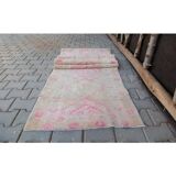 Handmade Turkish corridor runner from the 1960s - 83x370 cm