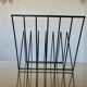 Z magazine holder in black lacquered metal 70s
