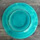 Collection Plate in Turquoise Majolica – Rubelle Ombre Enamel / A.D