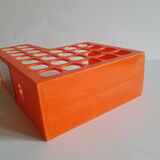 Briefcase magazine holder plastic orange boxer vintage